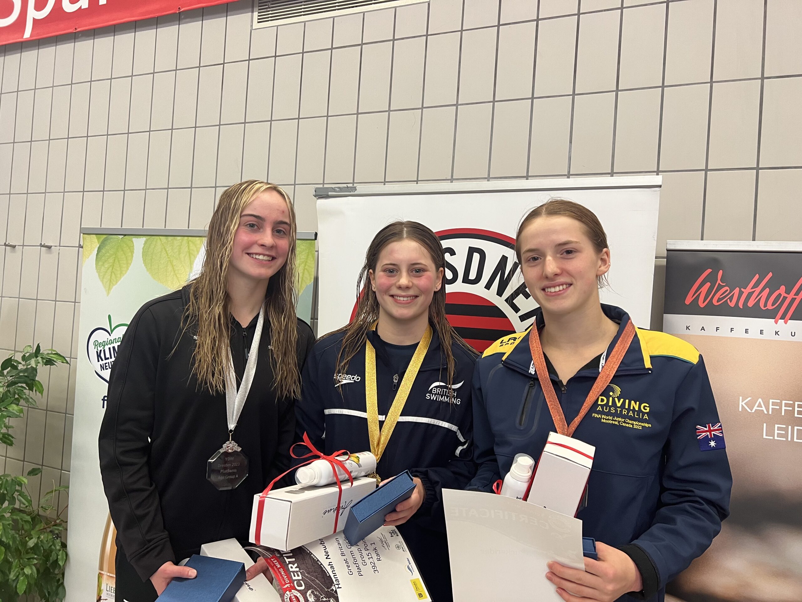 Michelle McLeod sur la deuxième marche du podium à la plateforme!